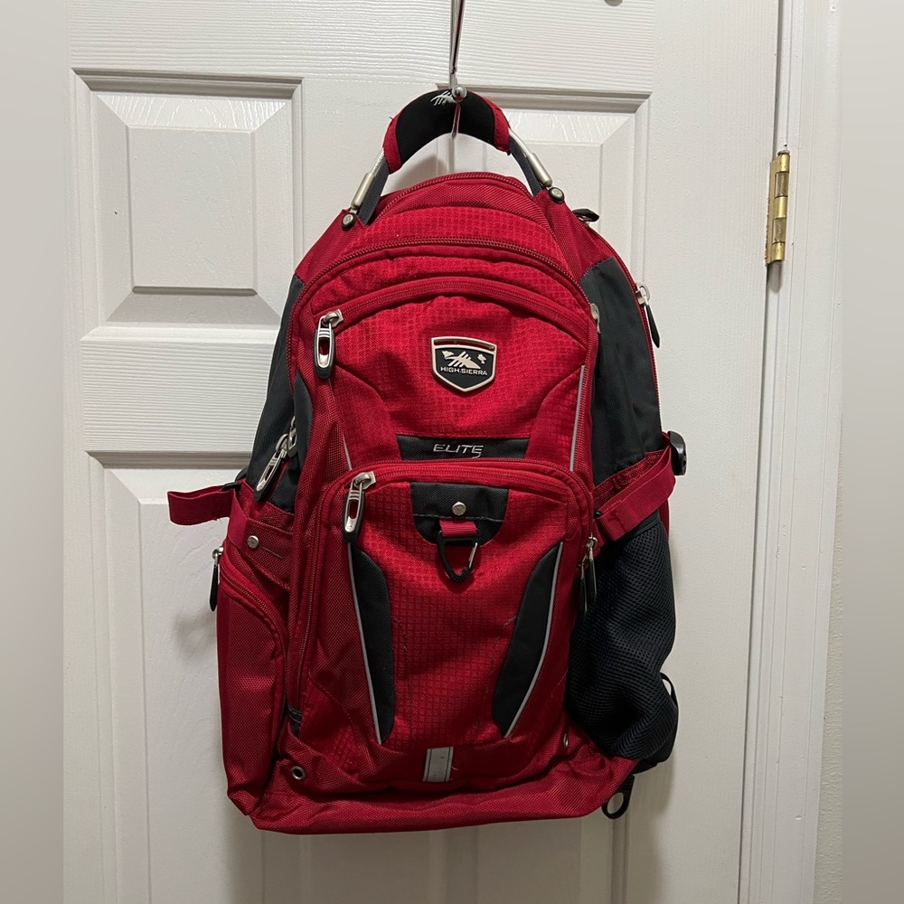 High Sierra Elite Red and Black Backpack
